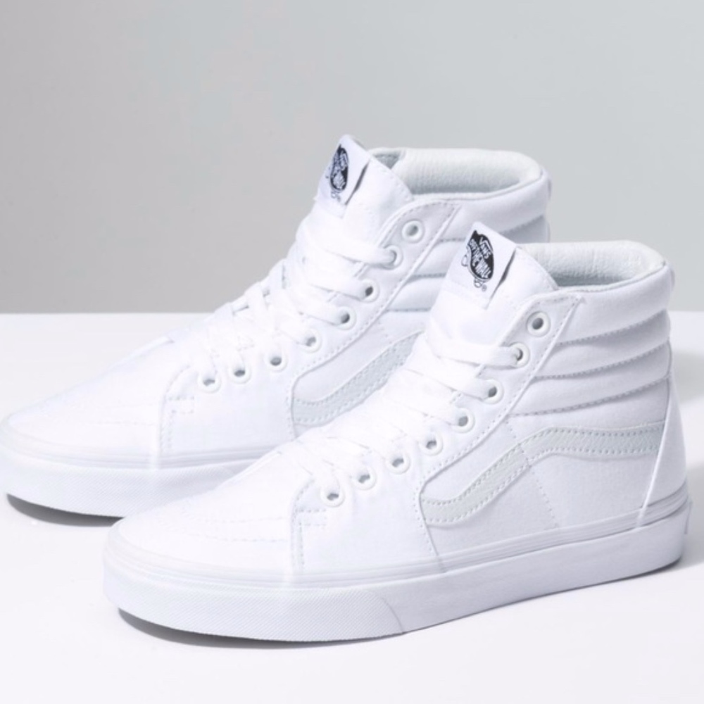 Mens White Hightop Vans